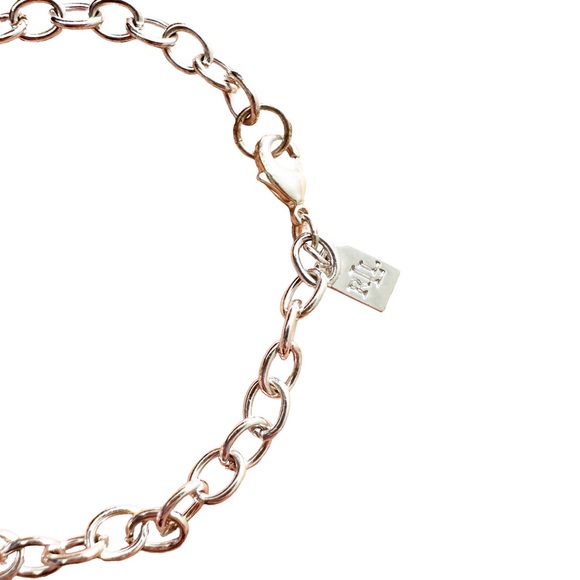 Lauren Ralph Lauren Tortoise Shell Silver Tone ID Style Bracelet - Picture 3 of 5